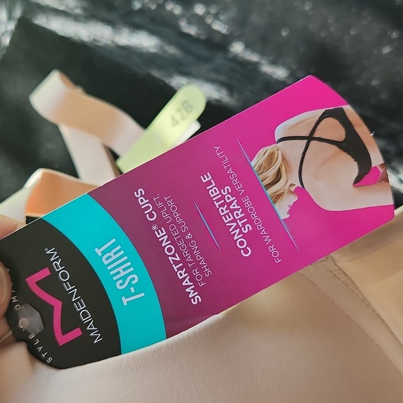 Maidenform t-shirt bra ☆ 42B ☆ NWT ☆ convertible straps ☆ smartzone cups ☆ Beige - Picture 4 of 11